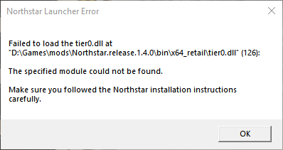 Failed to load the tier0.dll