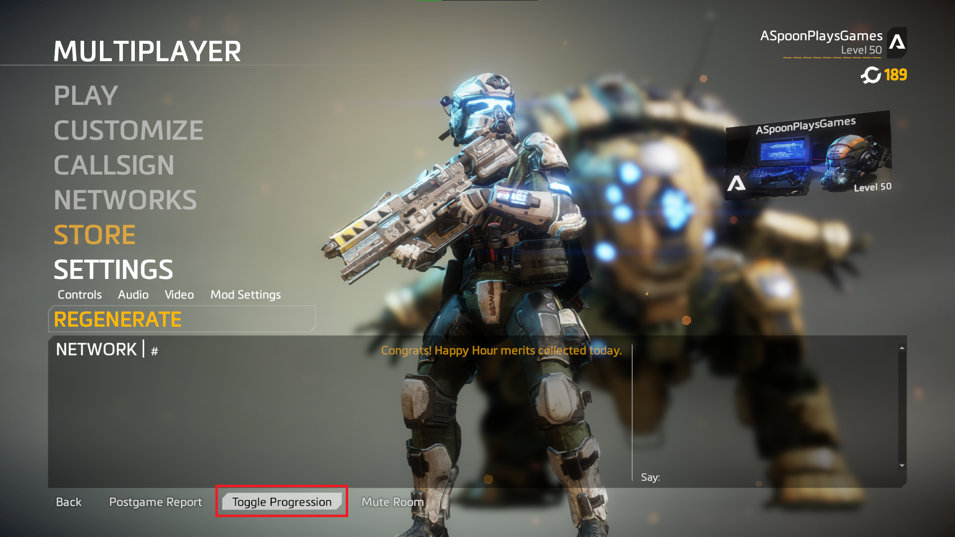 The "Toggle Progression" Button